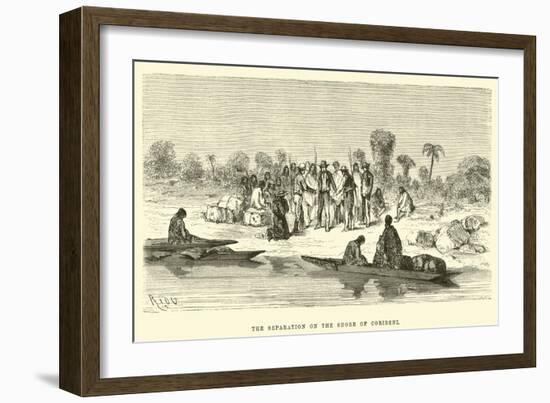 The Separation of the Shore of Coribeni-Édouard Riou-Framed Giclee Print