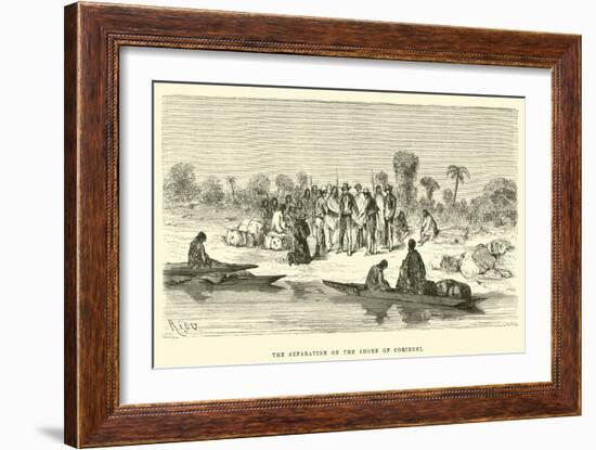 The Separation of the Shore of Coribeni-Édouard Riou-Framed Giclee Print