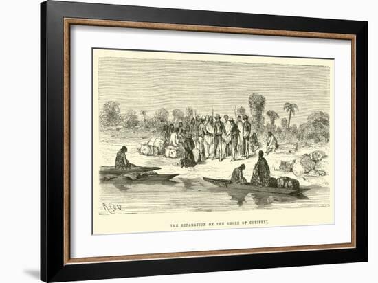 The Separation of the Shore of Coribeni-Édouard Riou-Framed Giclee Print