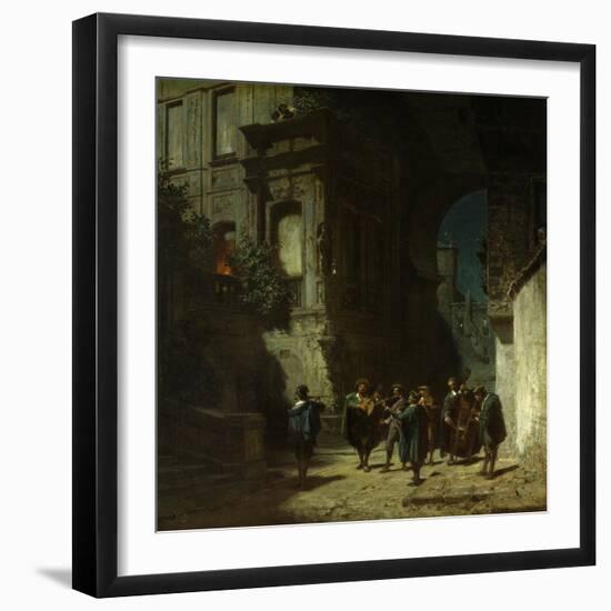 The Serenade, about 1865-Carl Spitzweg-Framed Giclee Print