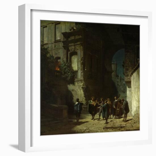 The Serenade, about 1865-Carl Spitzweg-Framed Giclee Print