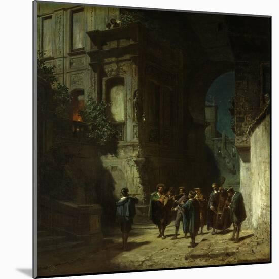 The Serenade, about 1865-Carl Spitzweg-Mounted Giclee Print