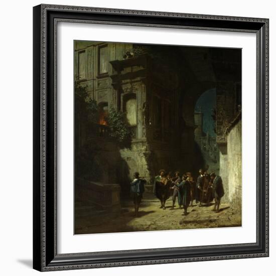 The Serenade, about 1865-Carl Spitzweg-Framed Giclee Print