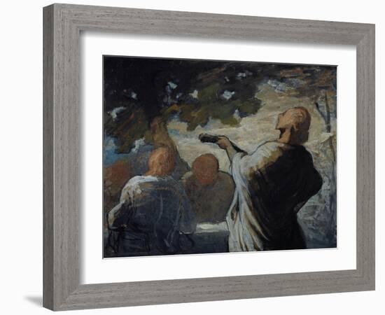 The Serenade, C.1858 (Panel)-Honore Daumier-Framed Giclee Print