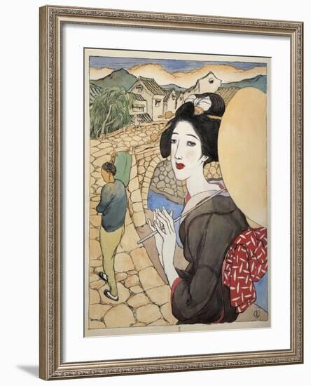 The Series Twelve Scenes from Nagasaki, Japan-Yumeji Takehisa-Framed Giclee Print