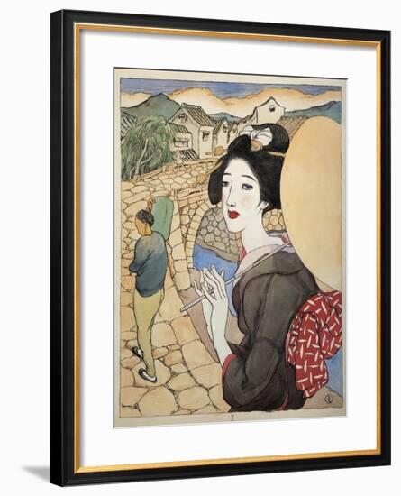 The Series Twelve Scenes from Nagasaki, Japan-Yumeji Takehisa-Framed Giclee Print