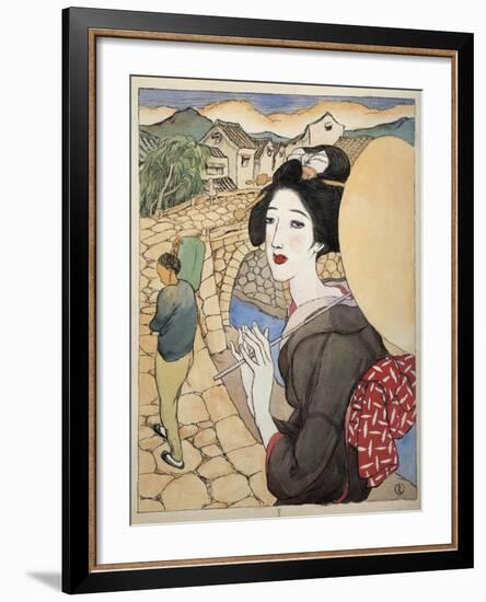 The Series Twelve Scenes from Nagasaki, Japan-Yumeji Takehisa-Framed Giclee Print