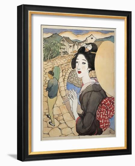 The Series Twelve Scenes from Nagasaki, Japan-Yumeji Takehisa-Framed Giclee Print