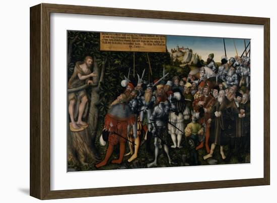 The Sermon of John the Baptist, 1549-Lucas Cranach the Younger-Framed Giclee Print