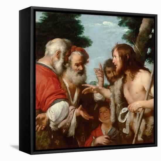 The Sermon of Saint John the Baptist, C. 1644-Bernardo Strozzi-Framed Premier Image Canvas