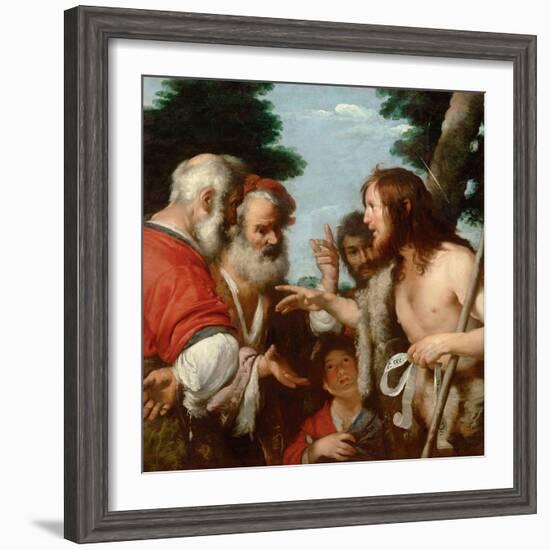 The Sermon of Saint John the Baptist, C. 1644-Bernardo Strozzi-Framed Giclee Print