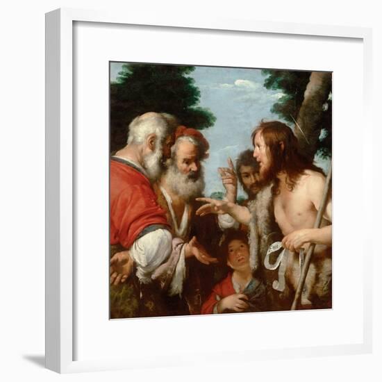 The Sermon of Saint John the Baptist, C. 1644-Bernardo Strozzi-Framed Giclee Print