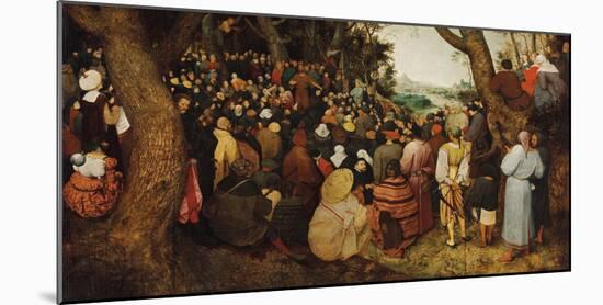 The Sermon Of Saint John The Baptist-Pieter Bruegel the Elder-Mounted Giclee Print