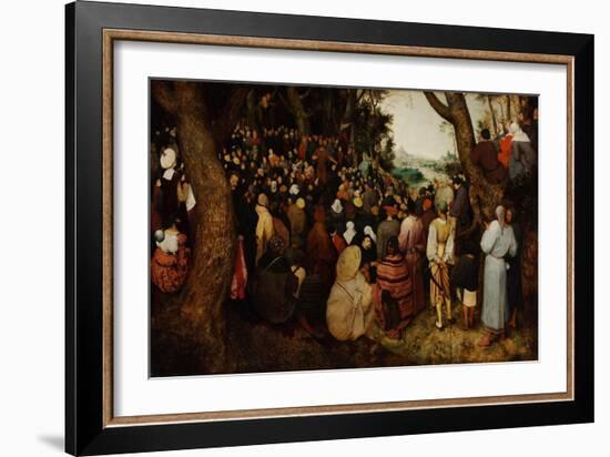 The Sermon of Saint John the Baptist-Pieter Bruegel the Elder-Framed Giclee Print