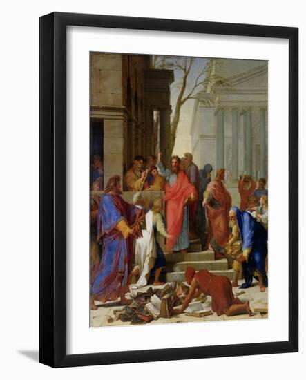 The Sermon of St. Paul at Ephesus, 1649-Eustache Le Sueur-Framed Giclee Print