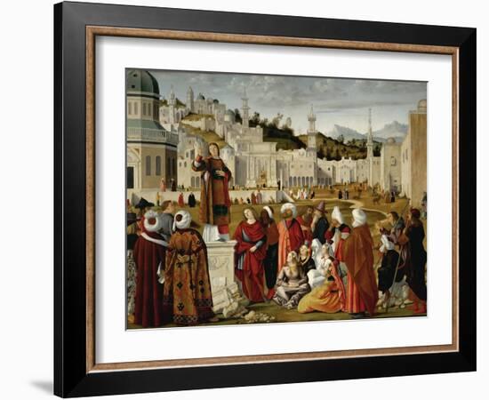 The Sermon of St. Stephen at Jerusalem-null-Framed Giclee Print