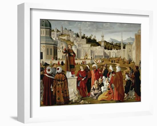 The Sermon of St. Stephen at Jerusalem-null-Framed Giclee Print