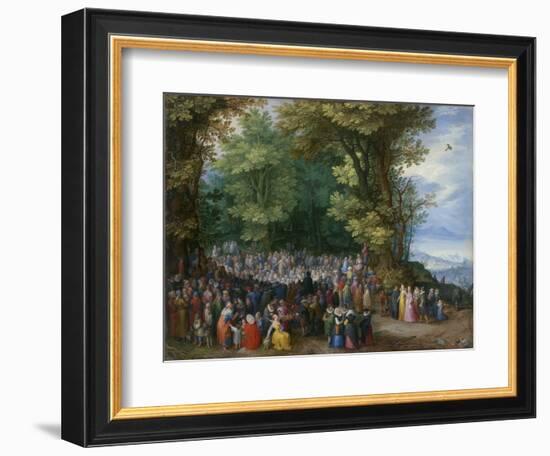 The Sermon on the Mount, 1598-Jan the Elder Brueghel-Framed Giclee Print