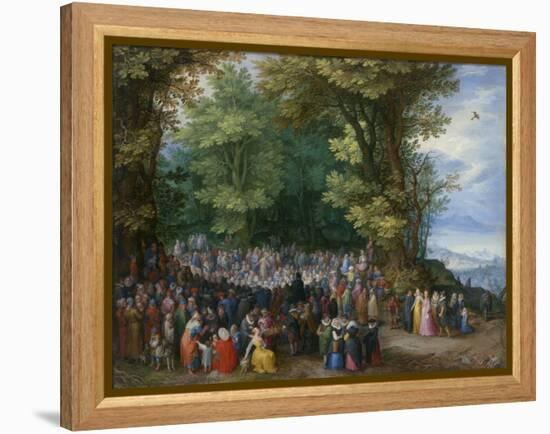 The Sermon on the Mount, 1598-Jan the Elder Brueghel-Framed Premier Image Canvas