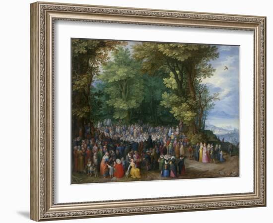 The Sermon on the Mount, 1598-Jan the Elder Brueghel-Framed Giclee Print