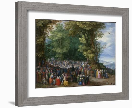 The Sermon on the Mount, 1598-Jan the Elder Brueghel-Framed Giclee Print