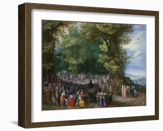 The Sermon on the Mount, 1598-Jan the Elder Brueghel-Framed Giclee Print