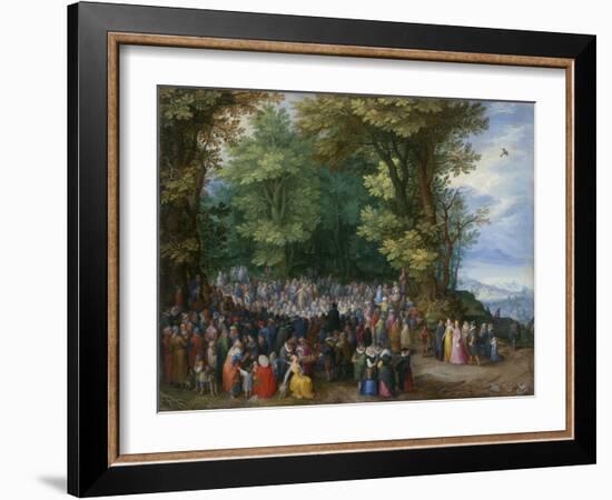 The Sermon on the Mount, 1598-Jan the Elder Brueghel-Framed Giclee Print