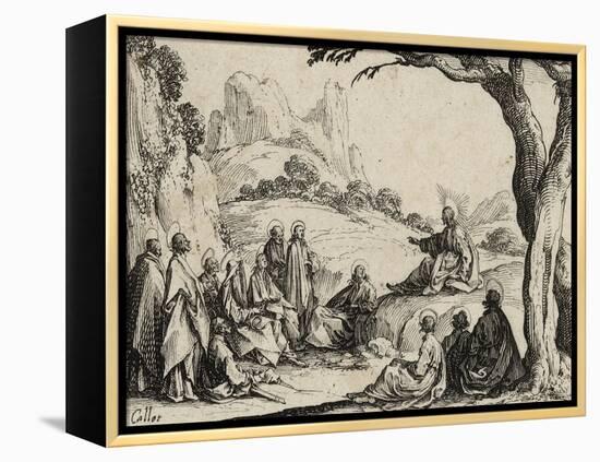 The Sermon on the Mount, 1635 (Etching)-Jacques Callot-Framed Premier Image Canvas