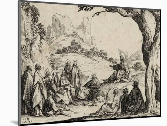 The Sermon on the Mount, 1635 (Etching)-Jacques Callot-Mounted Giclee Print