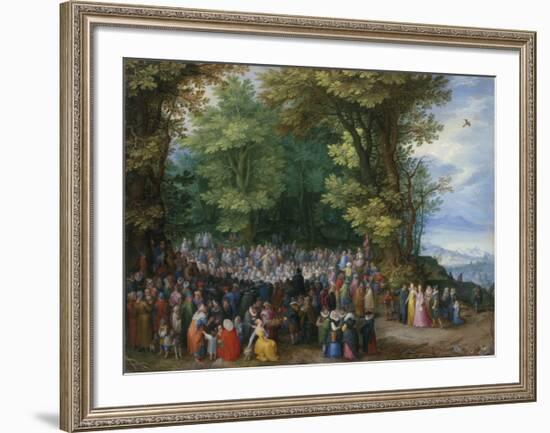 The Sermon on the Mount-Pieter Bruegel the Elder-Framed Premium Giclee Print