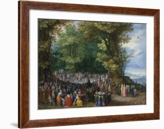 The Sermon on the Mount-Pieter Bruegel the Elder-Framed Premium Giclee Print