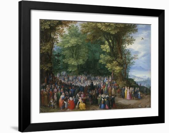 The Sermon on the Mount-Pieter Bruegel the Elder-Framed Premium Giclee Print