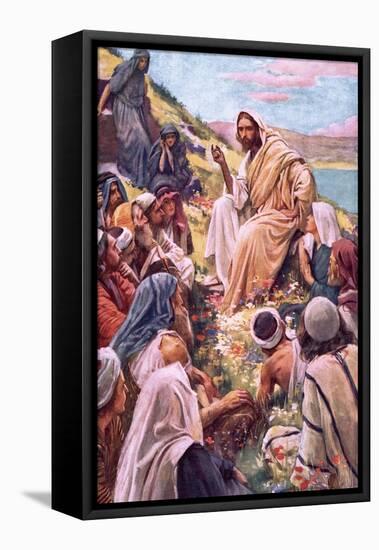 The Sermon on the Mount-Harold Copping-Framed Premier Image Canvas