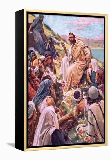 The Sermon on the Mount-Harold Copping-Framed Premier Image Canvas