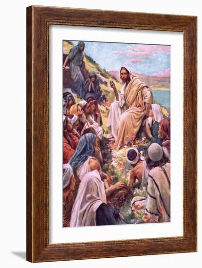 The Sermon on the Mount-Harold Copping-Framed Giclee Print