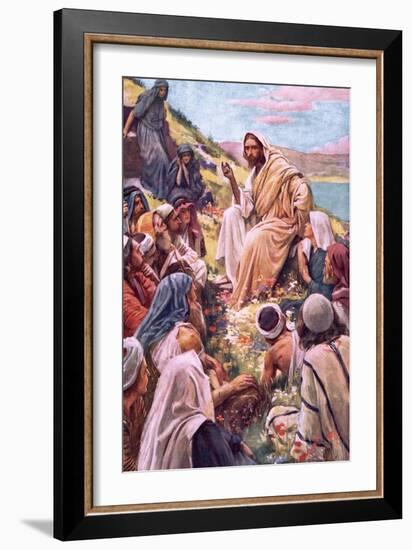 The Sermon on the Mount-Harold Copping-Framed Giclee Print