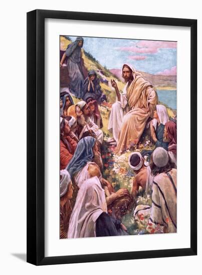 The Sermon on the Mount-Harold Copping-Framed Giclee Print