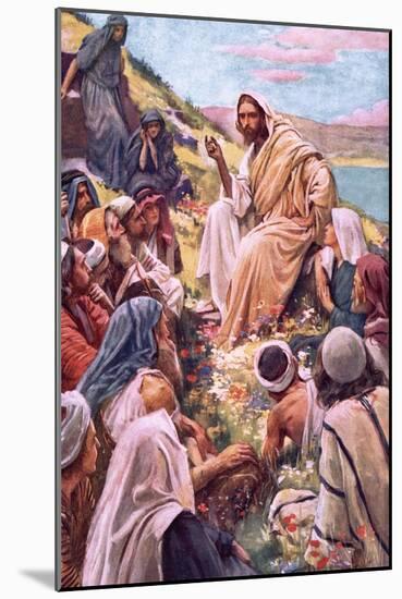 The Sermon on the Mount-Harold Copping-Mounted Giclee Print