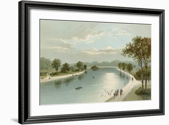 The Serpentine, from the Bridge-English School-Framed Giclee Print