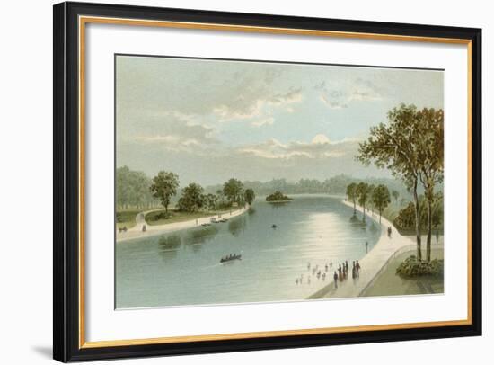 The Serpentine, from the Bridge-English School-Framed Giclee Print