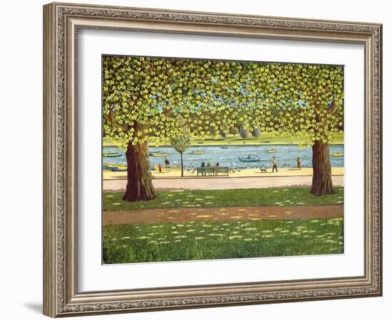 The Serpentine, Hyde Park, 1990-Liz Wright-Framed Giclee Print