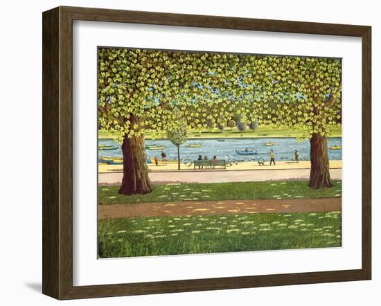 The Serpentine, Hyde Park, 1990-Liz Wright-Framed Giclee Print