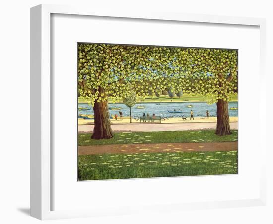 The Serpentine, Hyde Park, 1990-Liz Wright-Framed Giclee Print