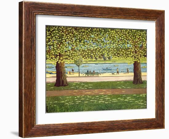 The Serpentine, Hyde Park, 1990-Liz Wright-Framed Giclee Print