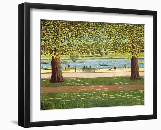 The Serpentine, Hyde Park, 1990-Liz Wright-Framed Giclee Print