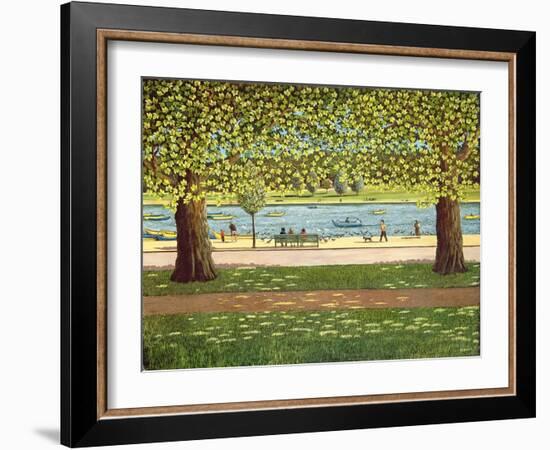 The Serpentine, Hyde Park, 1990-Liz Wright-Framed Giclee Print