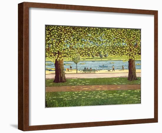 The Serpentine, Hyde Park, 1990-Liz Wright-Framed Giclee Print