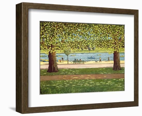 The Serpentine, Hyde Park, 1990-Liz Wright-Framed Giclee Print