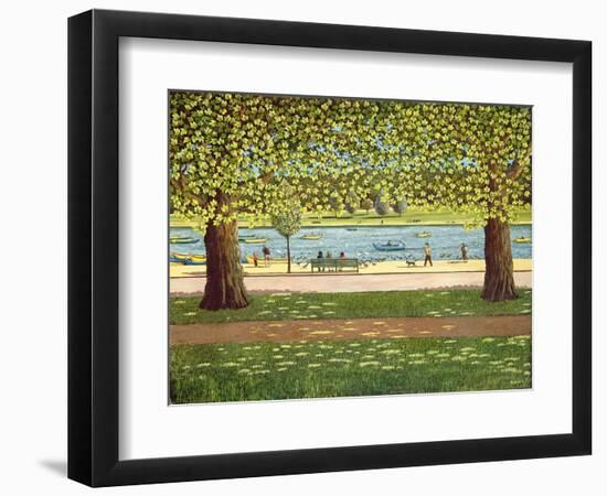 The Serpentine, Hyde Park, 1990-Liz Wright-Framed Giclee Print