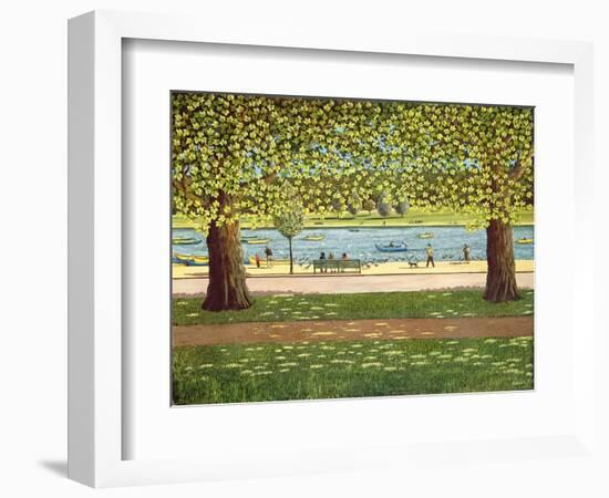 The Serpentine, Hyde Park, 1990-Liz Wright-Framed Giclee Print